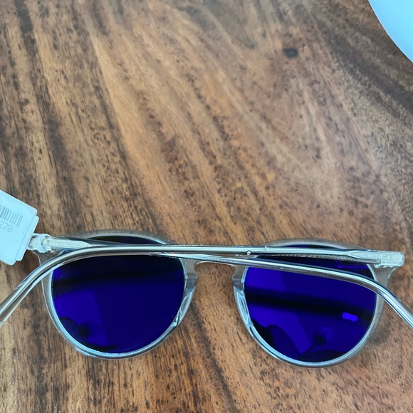 Oliver Peoples grey sunglasses with blue lenses